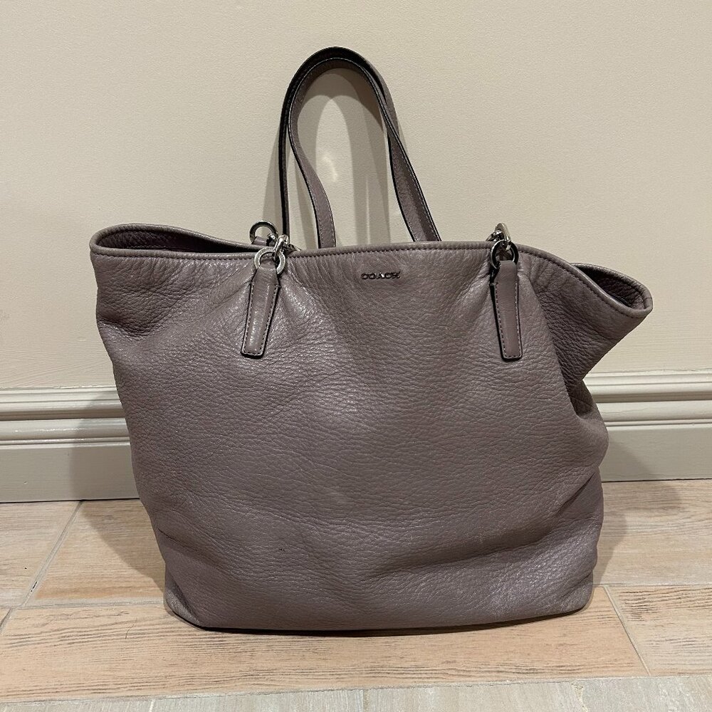 Womens Coach Madison H1380-26225 Lavender Pebbled Leather Shoulder Tote Handbag